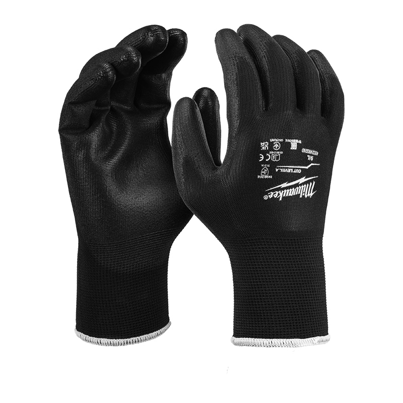 GUANTI GENERICI IN PU NERI - 12 PAIA